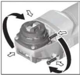 BOSCH GWX 13-125 Professional - Περιστροφή της κεφαλής συμπλέκτη - 1