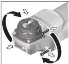 BOSCH GWX 13-125 Professional - Поворот редукторной головки - 1