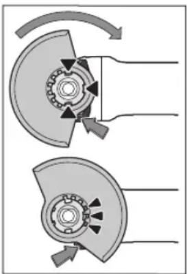 BOSCH GWX 13-125 Professional - Schutzvorrichtung montieren - 1