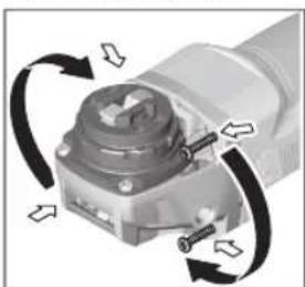 BOSCH GWX 13-125 Professional - Завъртане на главата на редуктора - 1