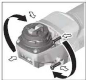 BOSCH GWX 13-125 Professional - Вртење на погонската глава - 1