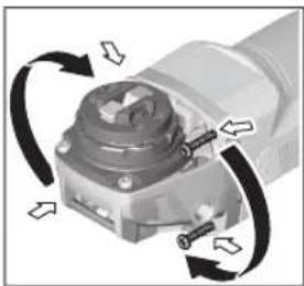 BOSCH GWX 13-125 Professional - Przestawianie głowicy przekładni - 1