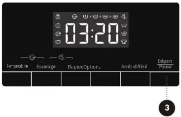 HISENSE WF1Q1041BT - ÉTAPE 5 : DÉMARRAGE D'UN PROGRAMME DE LAVAGE - 1