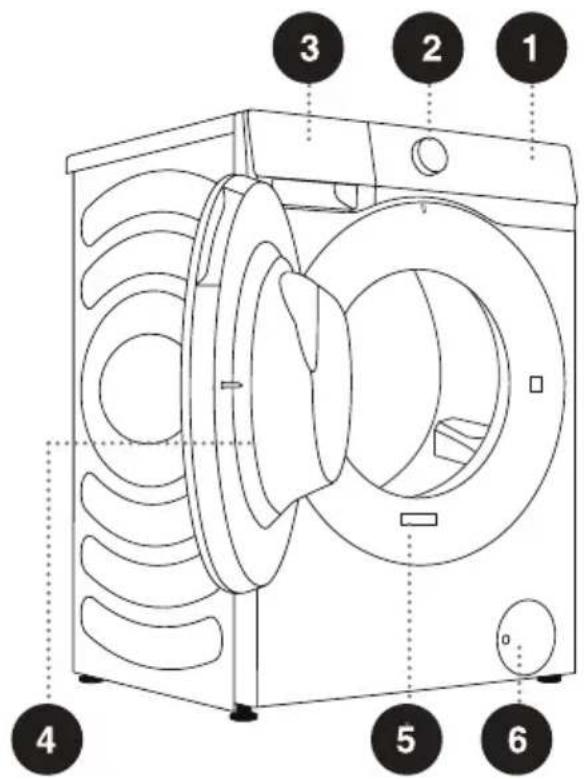HISENSE WF1Q1041BT - PARTIE AVANT - 1