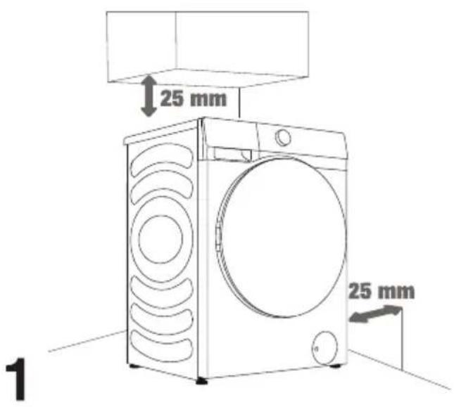 HISENSE WF1Q1041BT - Distances d'Installation - 1