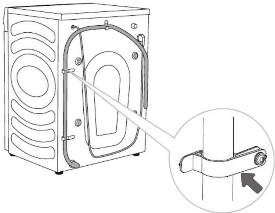 HISENSE WF1Q1041BT - RACCORDEMENT ET FIXATION DU TUYAU D'ÉVACUATION - 3