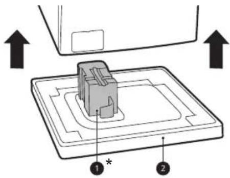 LG F94V37WHS - Soulever l'appareil de sa base en mousse - 1