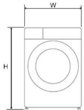 LG F94V37WHS - Dimensions (mm) - 1