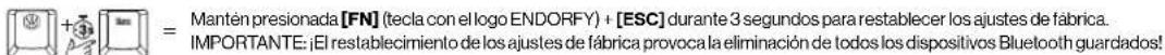 ENDORFY Celeris 1800 CZ - → RESTABLECER LOS AJUSTES DE FÁBRICA - 1