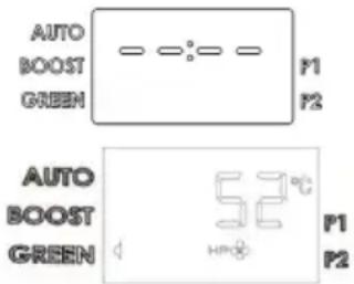 AUTO BOOST GREEN P1 P2 AUTO BOOST GREEN 52°C P1 P2