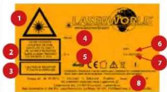 Laserworld CS-6000RGB - Security Label | Sicherheitssetikett | Étiquette de sécurité - 1