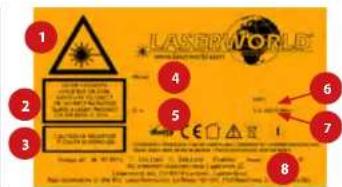 Laserworld CS-3000RGB - Security Label | Sicherheitsetikett | Étiquette de sécurité - 1