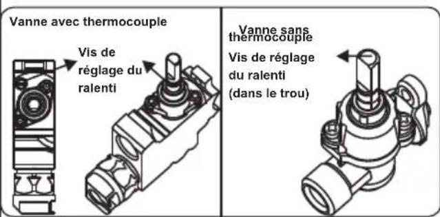 OCEANIC OCEACTG4EB1 - Réglage de la position réduite de la flamme - 2