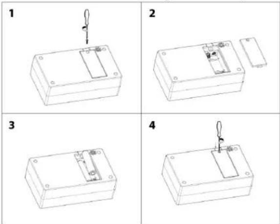 OCEANIC OCEAISH1750W0 - REPLACING THE REMOTE CONTROL BATTERY - 1
