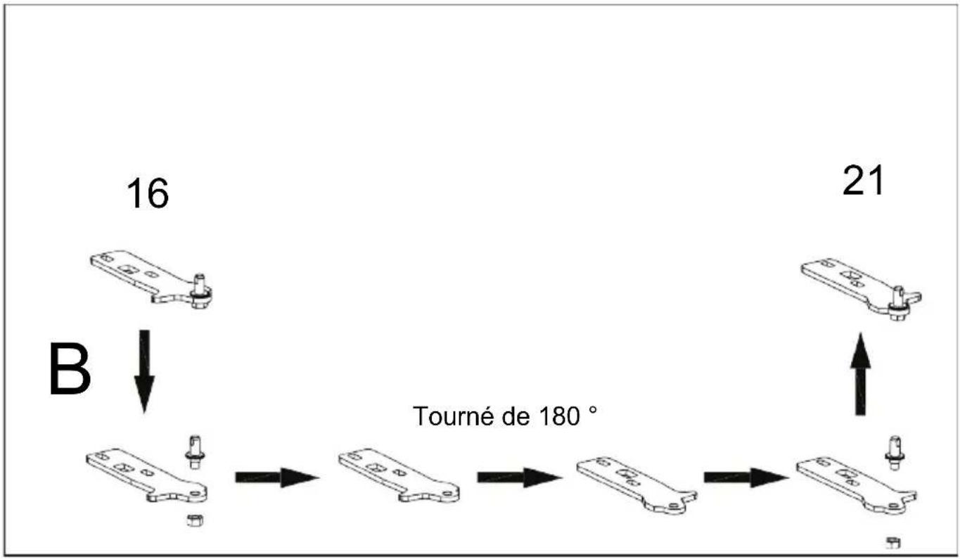 OCEANIC OCEAF2D134S - Attention! : Lors de l'inversion de la porte, l'appareil ne doit pas être branché. Retirez bien la prise à l'avance. - 3