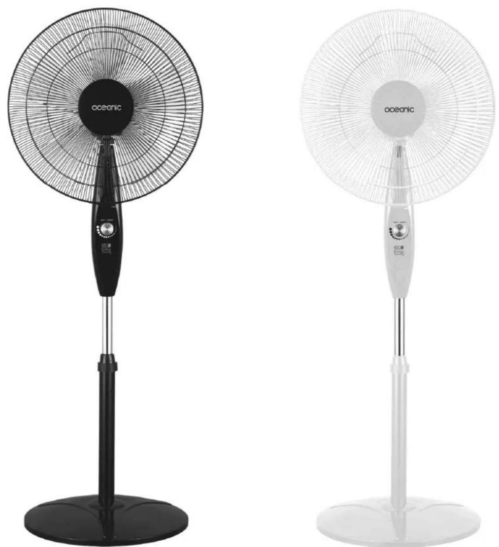 OCEANIC OCEAVP40TW0 - Ventilateur sur pied 35 W - Diamètre 40 cm - Silencieux - 1