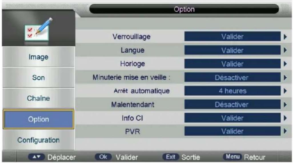 OCEANIC OCEALED2218B7 - Menu Option - 1