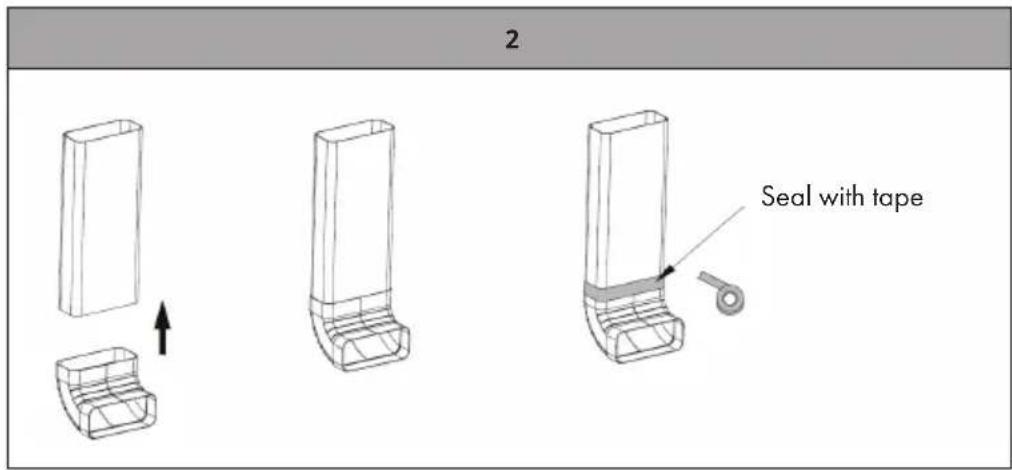 Klarstein AirJet Hybrid - INSTALLATION OF THE BENT EXHAUST PIPE FOR EXHAUST OPERATION - 3