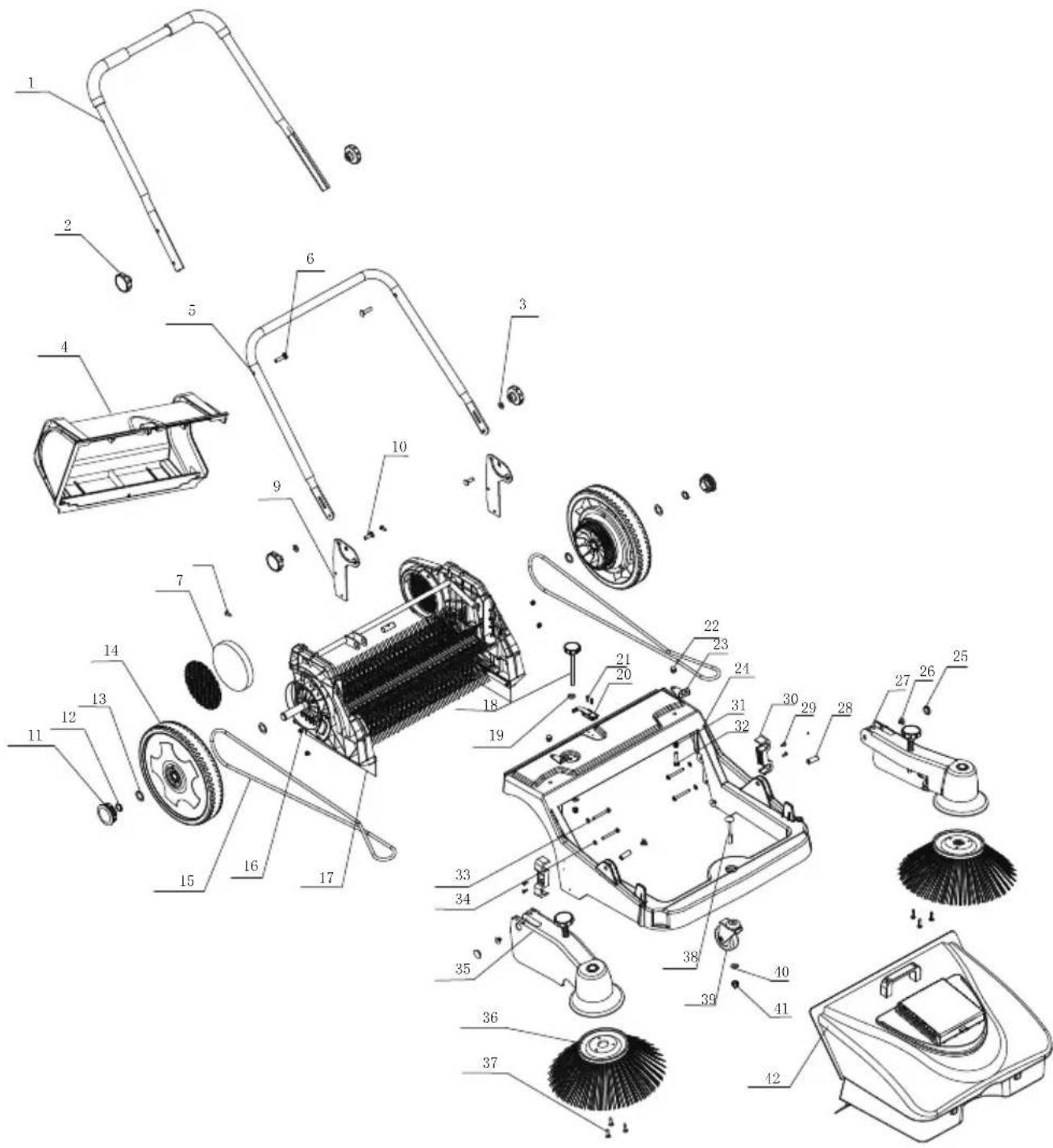 Lavor BSW 950 MF - PASO 2 Retorno de la correa de transmisión - 21