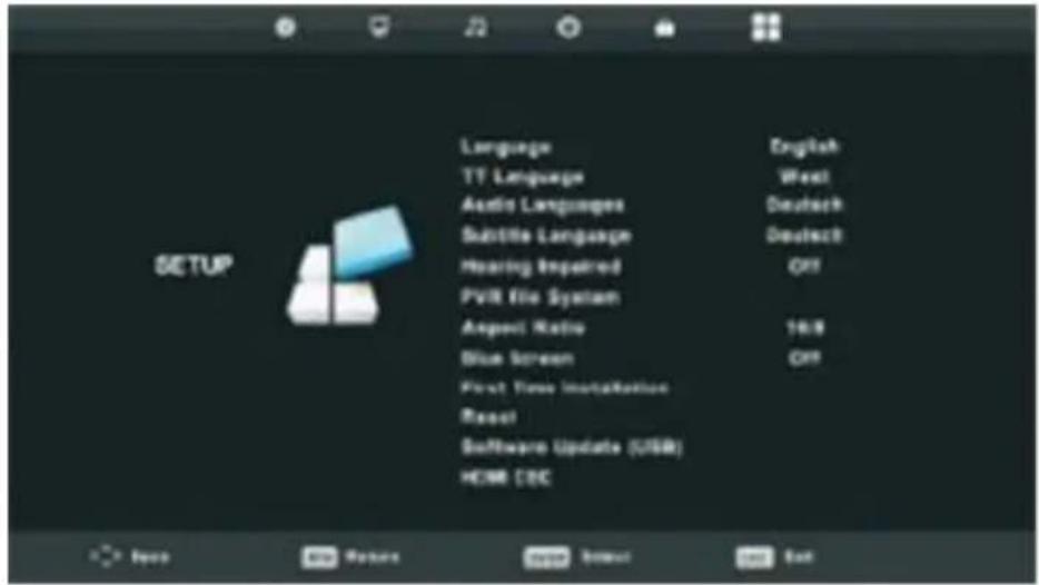 OCEANIC OCEALED22120B2 - Setup Menu - 1