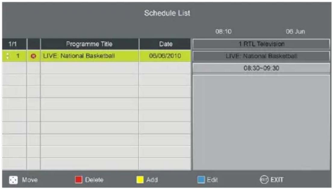 OCEANIC OCEALED3221B2 - Schedule List - 1