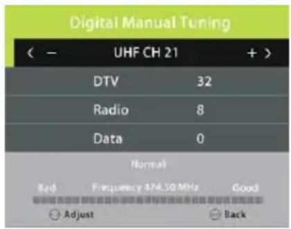 OCEANIC OCEALED3221B2 - Recherche manuelle DTV - 1