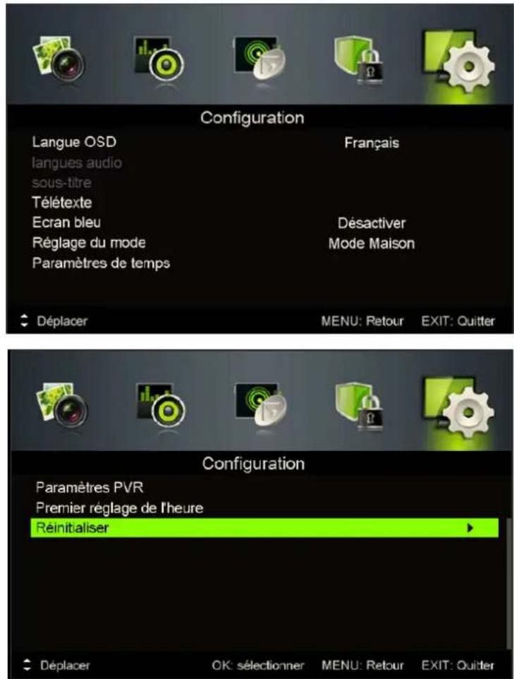 OCEANIC OCEALED39B6 - e. Menu de configuration - 1