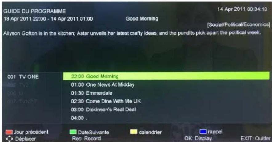 OCEANIC OCEALED39B6 - f. Menu EPG - 1