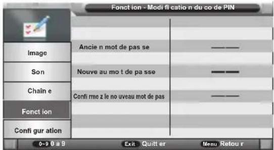 OCEANIC OCEALED3219B2 - Modif. Mot de passe - 1