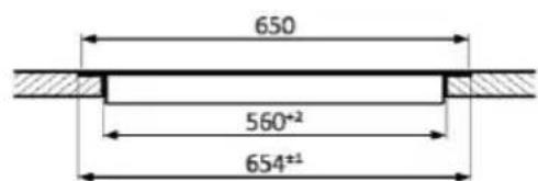HAIER HAMTB56IWCS - MEDIDAS PARA ENCASTRAR À FACE EM BANCADA DE 65 - 4