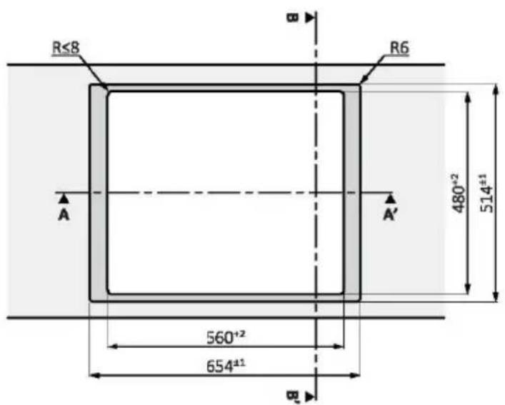 HAIER HAMTB56IWCS - MESURES ENCASTREMENT EN AFFLEUREMENT DE 65 - 1