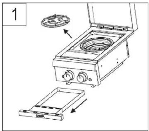 SABER K00SB5317 - Built-in Side Burner NG to LP Conversion - 1