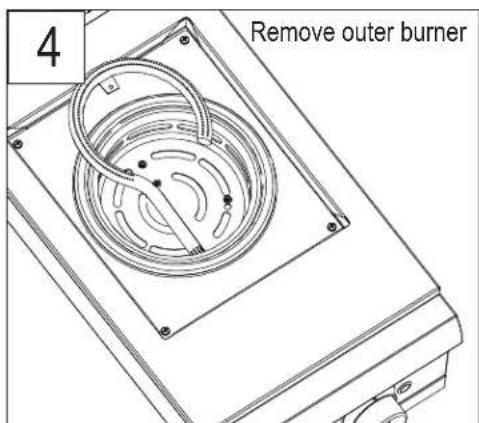 SABER K00SB5317 - Built-in Side Burner NG to LP Conversion - 4