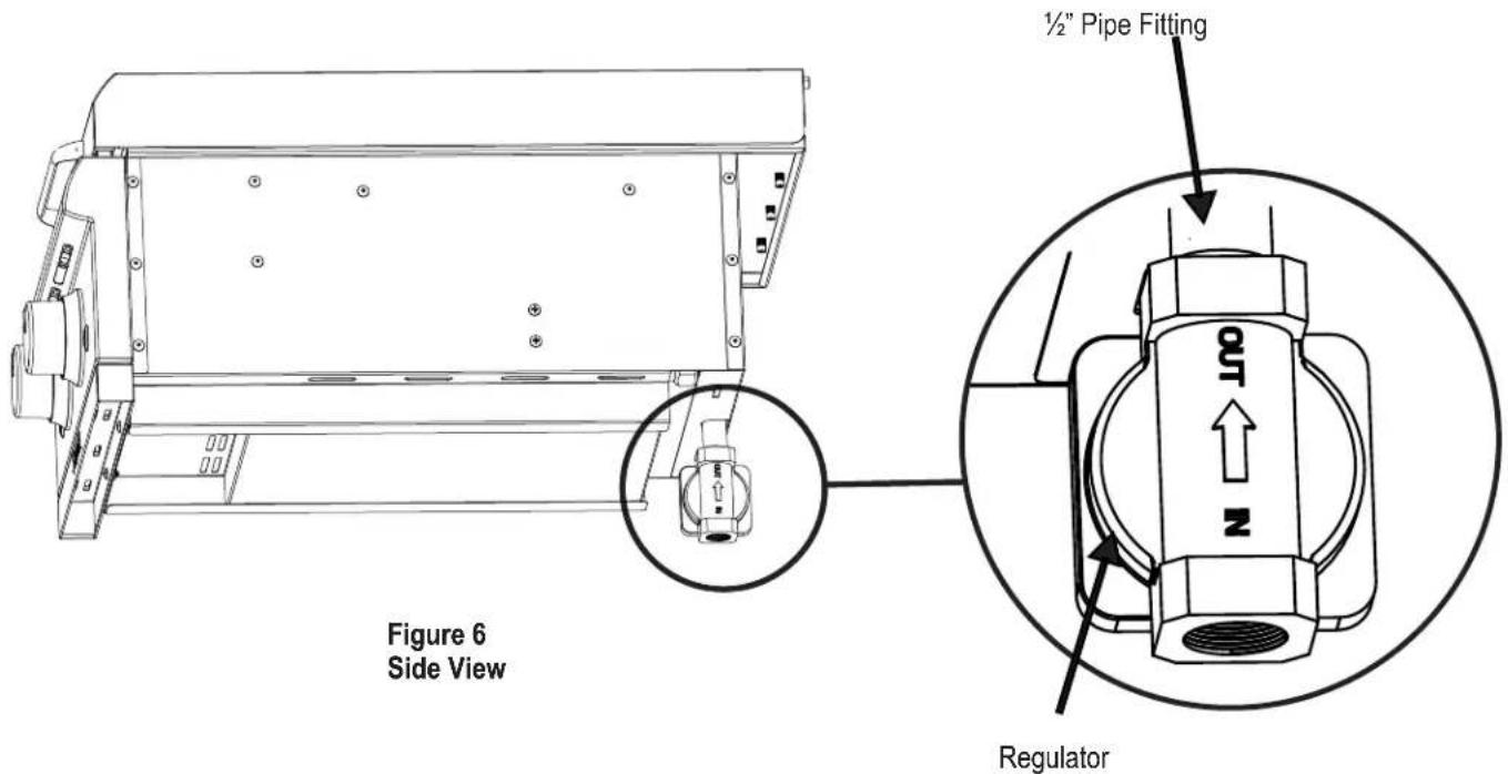 SABER K00SB5317 - Prior to installing the side burner in the enclosure: - 2