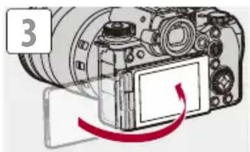 PANASONIC Lumix S1 II E - Réglage de la direction et de l'angle de l'écran - 3