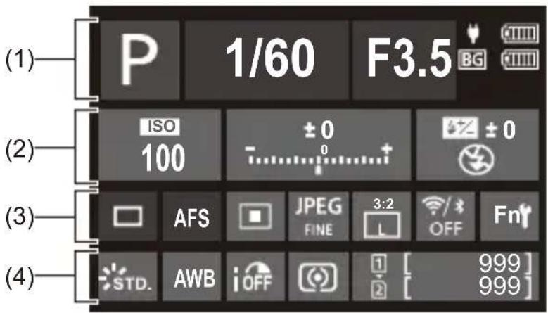 PANASONIC Lumix S1 II E - Panneau de contrôle (Mode Photo) - 1