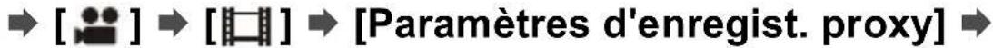 [icon] → [square] → [Paramètres d'enregist. proxy] →