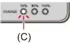 PANASONIC Lumix S1 II E - Indications des témoins de charge - 1