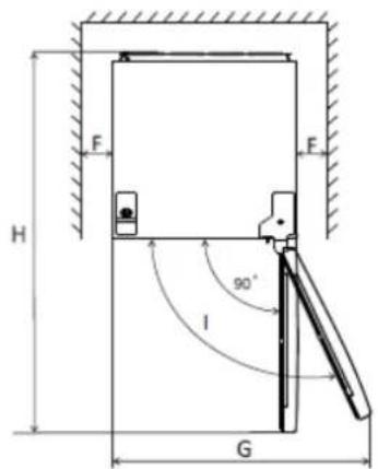 BRANDT BFD6650NX - Space required - 2