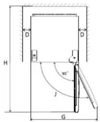 ASPES ACV185601ENFDX - Requisito de espacio - 2