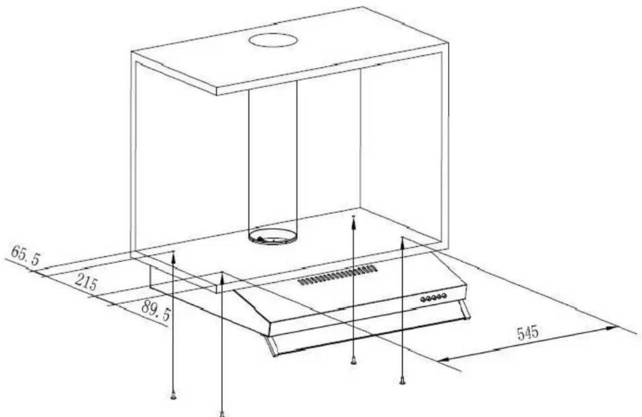 OCEANIC OCEAHC440S9 - INSTALLATION (Fixation au-dessous d'un placard) - 1