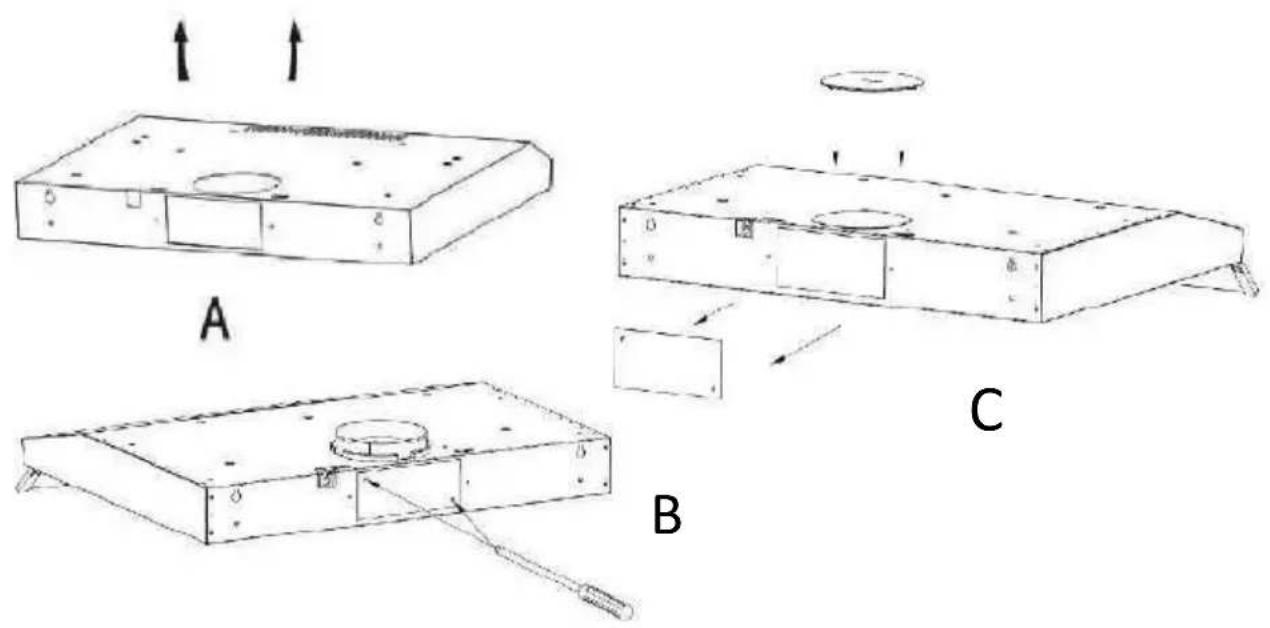 OCEANIC OCEAHC440S9 - Horizontal ventilation : See Pic B and C. - 1