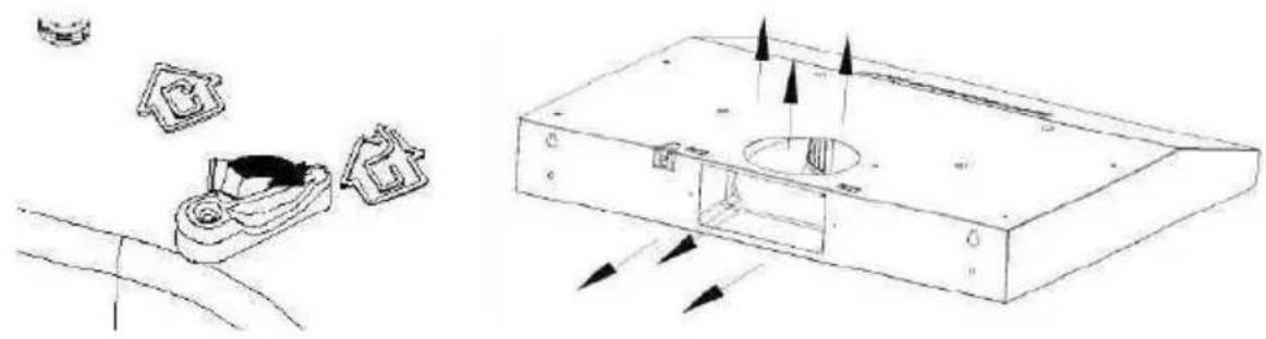 OCEANIC OCEAHC440S9 - Horizontal ventilation : See Pic B and C. - 2