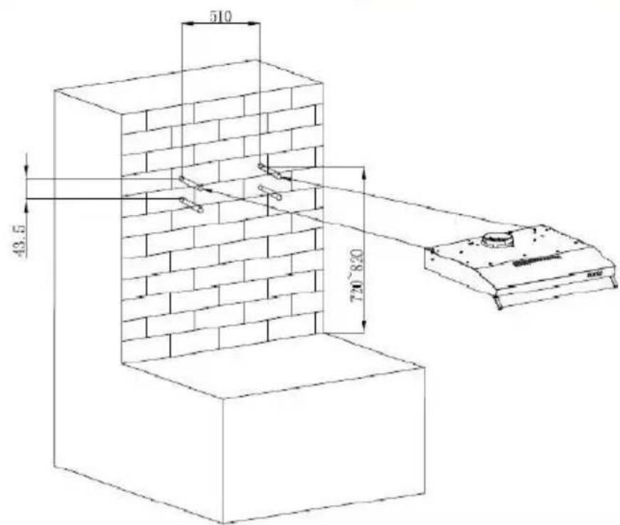 OCEANIC OCEAHC440S9 - INSTALLATION (Fixing on wall) - 1