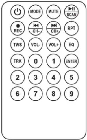 IBIZA SOUND PORT15UHF-MKII-TWS - AFSTANDSBEDIENING VOOR USB/SD-SPELER - 1