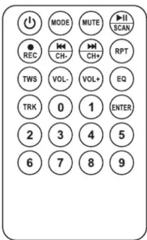 IBIZA SOUND PORT15UHF-MKII-TWS - TELECOMANDO PER LETTORE USB/SD - 1
