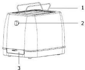 BRANDT TO2T870B - a) Description du grille-pain - 1