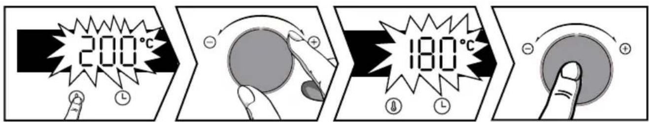 BRANDT BOP2112X - • Modyfikacja temperatury - 1