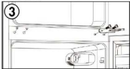 CANDY CCG1L314CW - INSTRUCTIONS POUR L'INVERSION DE LA PORTE - 3