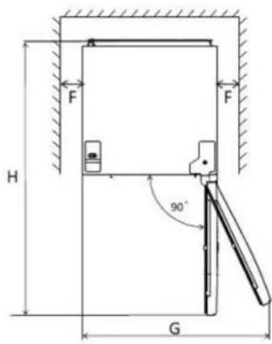 BRANDT BC8511EW - Espacio mínimo necesario - 2